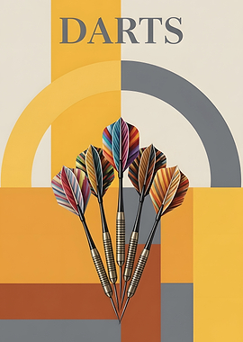 Darts with Colorful Feathers