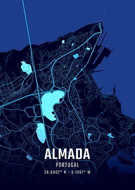 Almada Midnight City Map