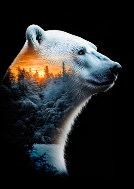 Polar Bear Double Exposure