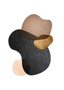 Abstract Organic Shapes with Textured Overlays