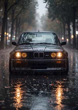 BMW M3 E30 in the Rain
