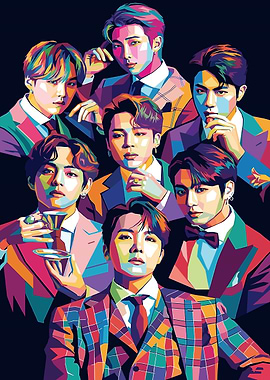 BTS Pop Art Portrait
