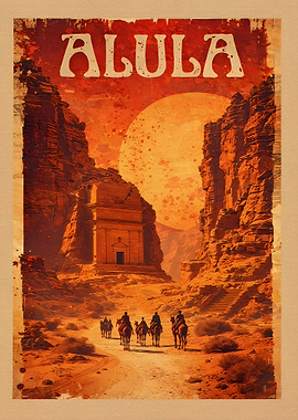 Alula Desert Travel Poster