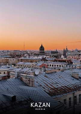 Kazan Cityscape at Sunset