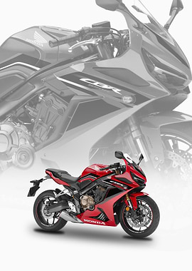 Red Honda CBR 650 Motorcycle