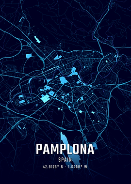 Pamplona Midnight City Map