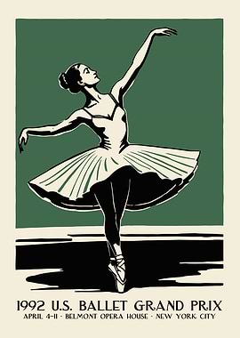 Vintage Ballet Poster Print