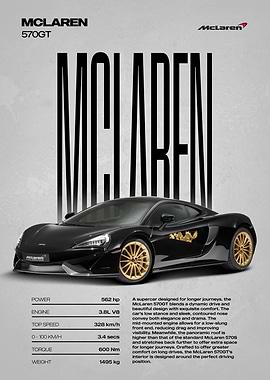 McLaren 570GT Black and Gold