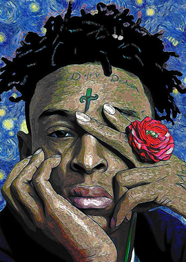 21 Savage Van Gogh Style Portrait