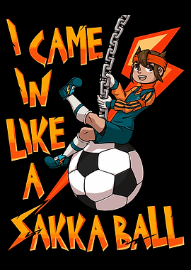 Anime character on a soccer ball
