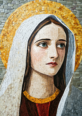 Mosaic Portrait of the Virgin Mary
