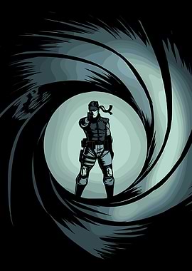 Snake Aiming Down Gun Barrel