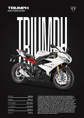 Triumph Daytona 675R Motorcycle Poster