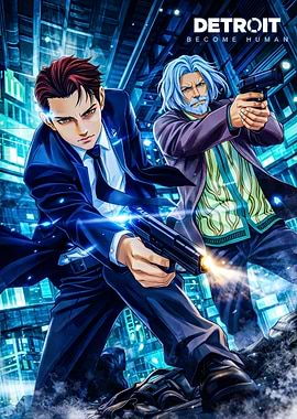 Detroit: Become Human Characters with Guns