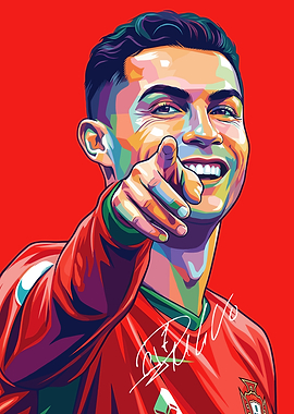 Cristiano Ronaldo Pop Art Portrait