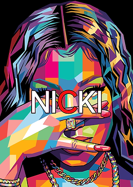 Nicki Minaj Pop Art Portrait