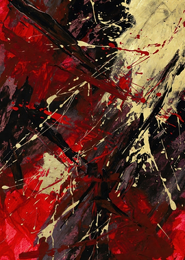 Abstract Splatter Painting