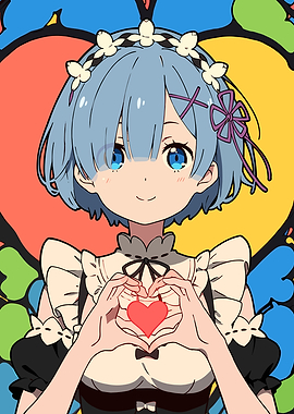 Rem Making Heart Shape