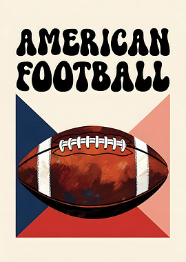 American Football Retro Poster