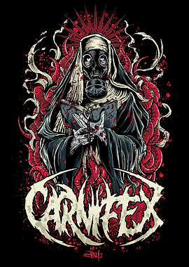 Demonic Nun with Gas Mask and Tentacles