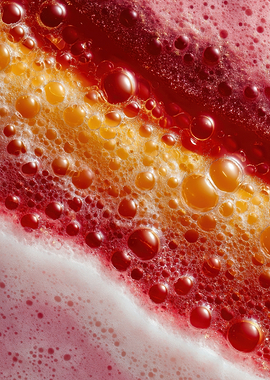 Macro View of Colorful Bubbles