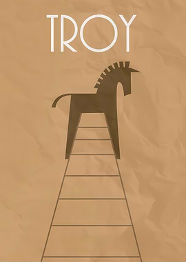 Minimalist Troy Trojan Horse Poster
