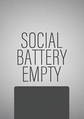 Social Battery Empty Text Art
