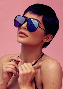 Kylie Jenner in Aviator Sunglasses