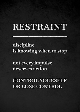 Restraint Definition Poster