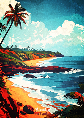 Mirissa Sri Lanka Beach Poster