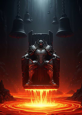 Dark Knight on Lava Throne