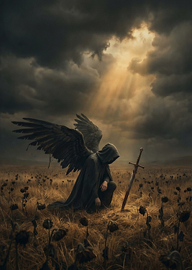 Fallen Angel with Sword