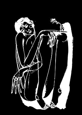 Figure with a tiny house