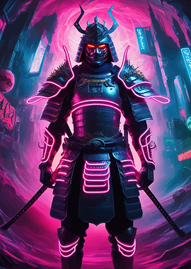 Cyberpunk Samurai Warrior