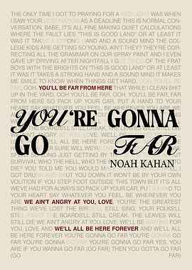 You're Gonna Go Far Noah Kahan