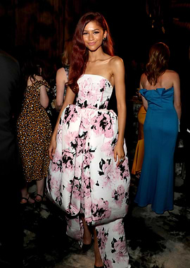 Zendaya in a floral gown