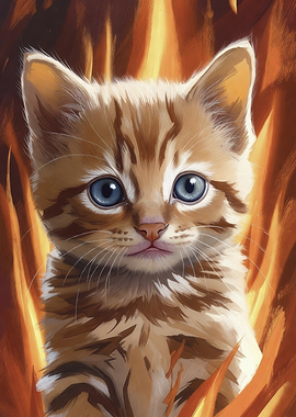 Kitten in Flames