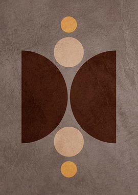 Abstract Geometric Shapes with Textured Background