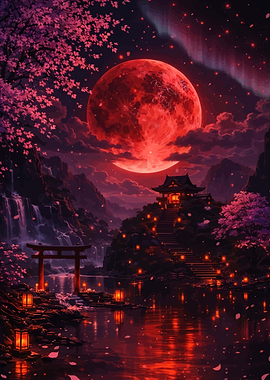 Enchanting Japanese Night Scene