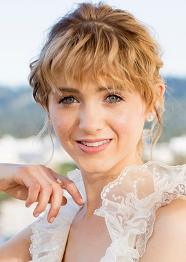 Natalia Dyer with Blonde Hair and Blue Eyes