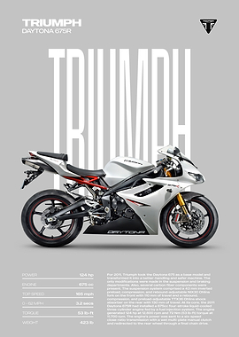 Triumph Daytona 675R Motorcycle Poster