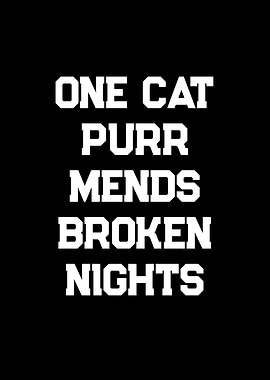 One Cat Purr Mends Broken Nights