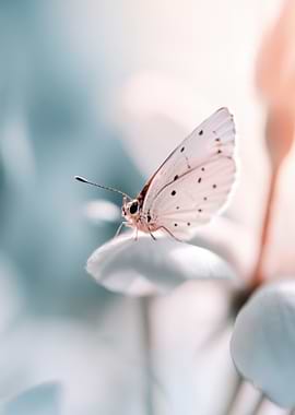 Delicate Butterfly on a Soft Petal