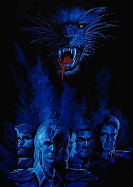 Werewolf and Men in Blue