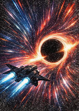 Spaceship near a black hole