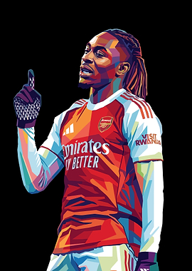 Eberechi Eze Arsenal Football Player Wpap Art