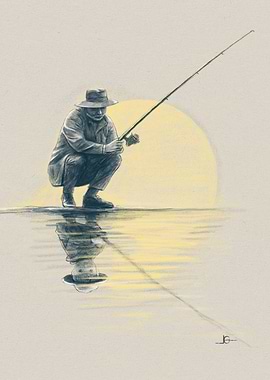 Fisherman at Sunset