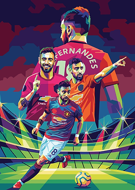 Bruno Fernandes Football Art