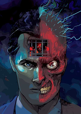 Two-Face Comic Art