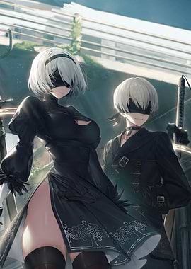 Nier Automata 2B and 9S